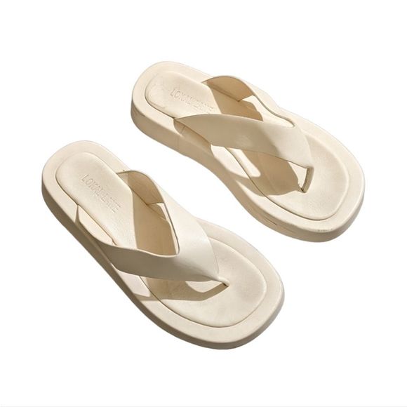 Lokal Lane Huey Platform Sandals Cream Size 7.5/8 - Picture 8 of 11